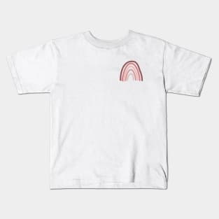 Pink boho rainbow Kids T-Shirt